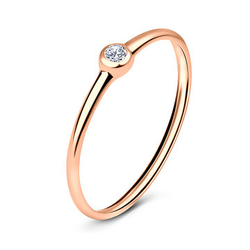 Rose Gold Plated Silver Rings NSR-533-RO-GP